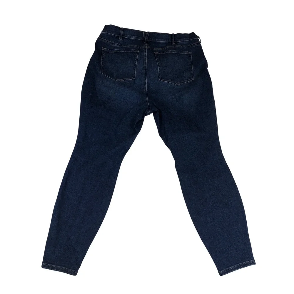 Duluth Trading Co Womens 20W Regular Skinny Jeans Dark Wash Indigo Stretch Denim